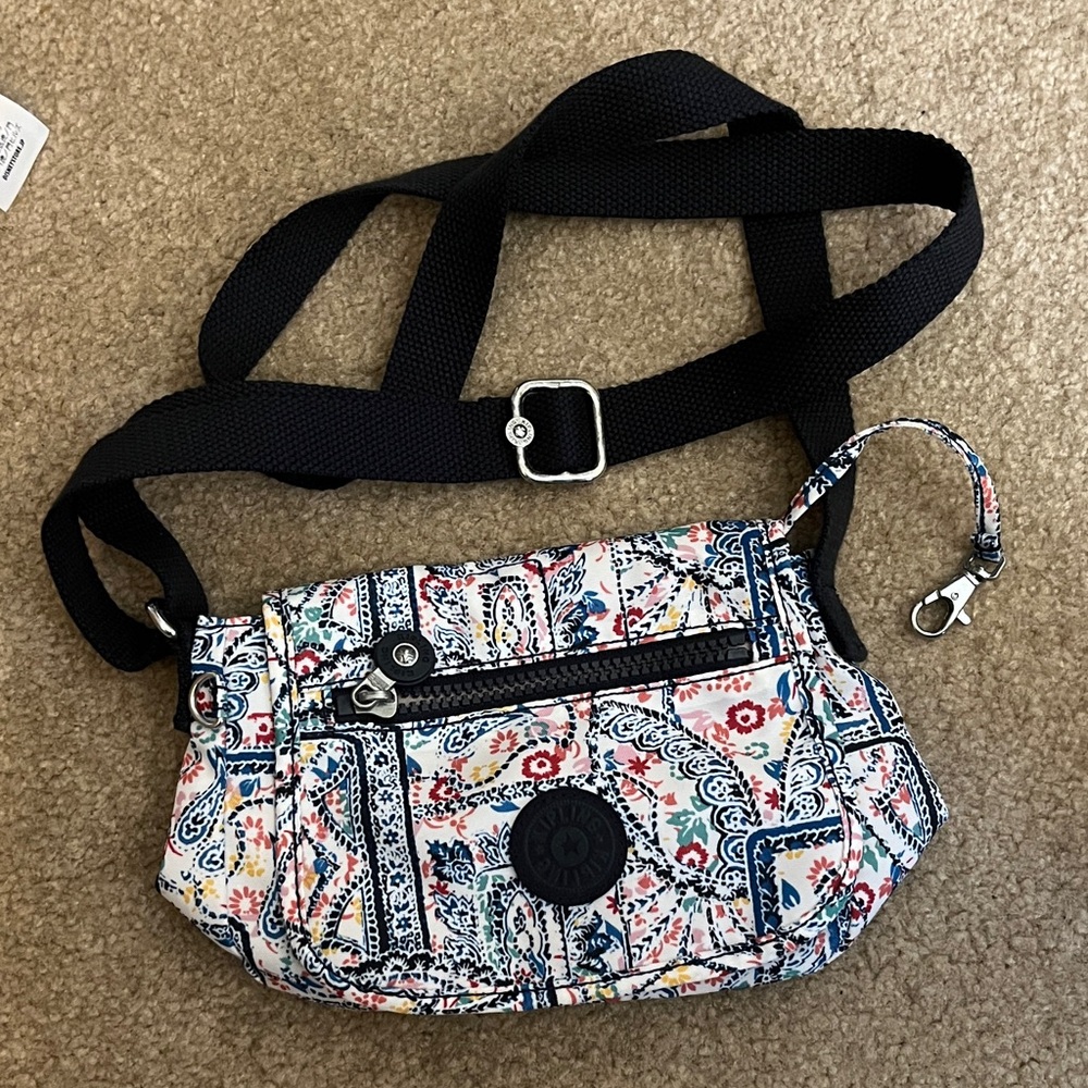 Kipling Sabian Mini Floral Multi-Color Crossbody Bag. NWOT